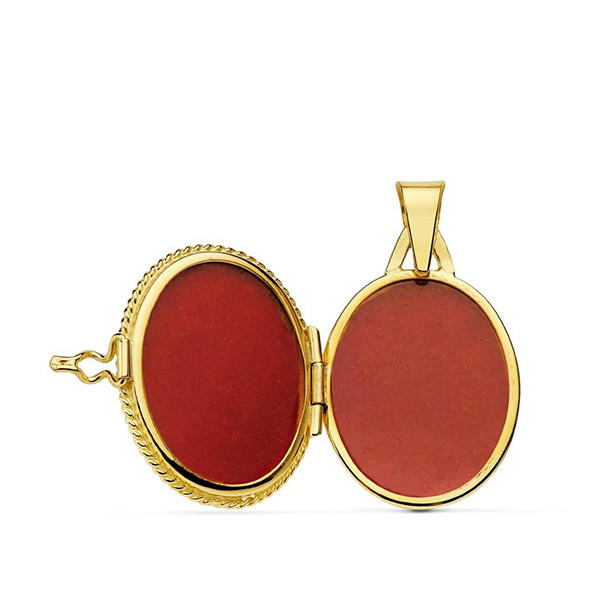 Pendentif cassolette or jaune 750/1000 et zirconium