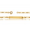 Gourmette or identité junior en or jaune 18 carats maille cheval alternée personnalisable