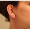 boucles d'oreilles or blanc et diamant "papillon" pour femmes