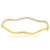 Jonc or jaune 18 carats glitter pour femmes