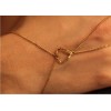 Chaine de main or 18 carats  "grand cœur strié" pour femmes