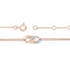 Bracelet ajustable deux ors 18 carats et diamants 0,04 carat pour femmes