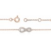 Bracelet ajustable en or rose 18 carats "infini" et diamants pour femmes