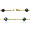 bracelet or jaune 18 carats et perles de Tahiti 9 mm