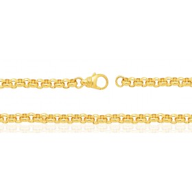 Bracelet or jaune 18 carats maille jaseron pour femmes