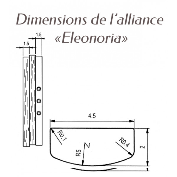 Dimensions alliance Breuning argent et diamant 0,017 carat Eleonoria pour femmes