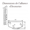Dimensions alliance Breuning argent et diamant 0,017 carat Eleonoria pour femmes