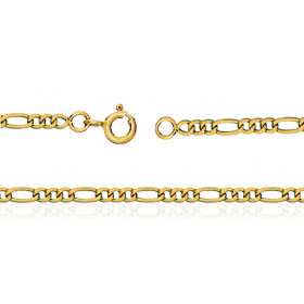 Chaine de cheville en or jaune 18 carats pour femmes maille cheval
