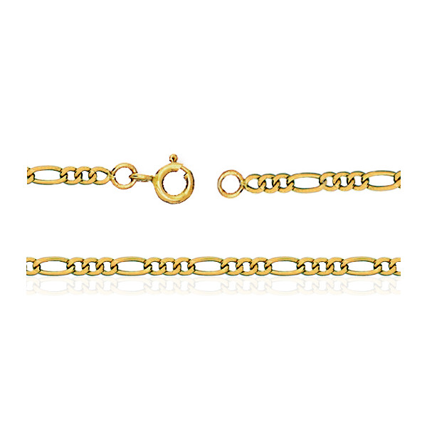 Chaine de cheville en or jaune 18 carats pour femmes maille cheval
