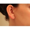 boucles d'oreilles femme or jaune 18 carat et emeraude 
 bouée 3 mm