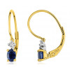 Dormeuses deux ors,saphirs et diamants