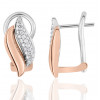 Boucles d'oreilles deux ors et diamants pour femmes