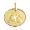 médaille ange en or 18 carats ovale
