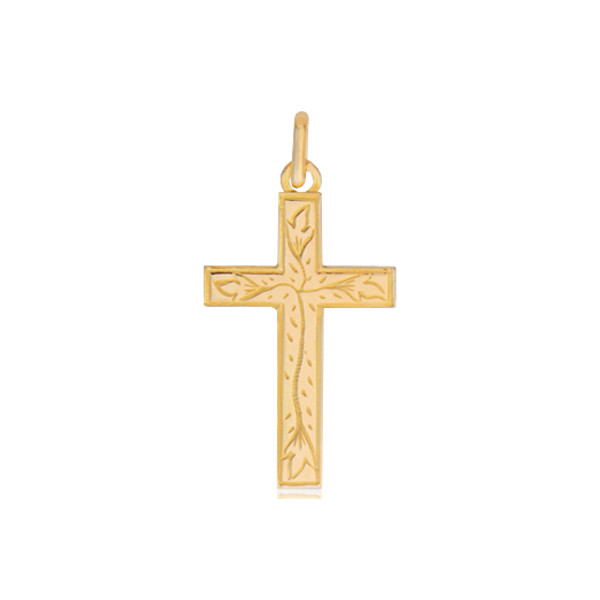 Pendentif croix or 18 carats 26 X 16 mm