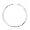 créoles en or blanc 18 carats de diamètre 55 mm et fil de 3,5 mm