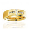 Bague alliance Breuning en or jaune 18 carats et diamants 0,27 carat pour femme