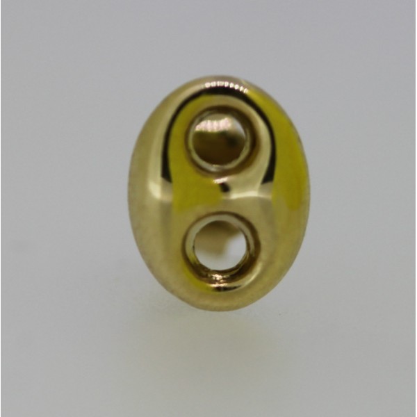 clou d'oreilles grain de café en or jaune 18 carats pour homme