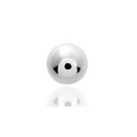 Clou oreille or blanc boule homme