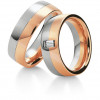 Duo d'alliance deux ors 18 carats et diamants 0,25 carat Breuning