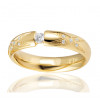 Bague alliance Breuning en or jaune 18 carats et diamants 0,13 carat pour femme