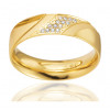 Bague alliance Breuning en or jaune 18 carats et diamants 0,077 carat pour femme