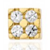 Boucle d'oreille or jaune et zirconiums pour homme