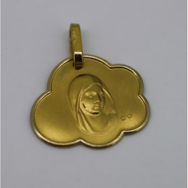 Médaille religieuse or jaune 18 carats vierge