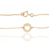 Bracelet Mistinguette en or jaune 18 carats modèle cœur - 17 cm
