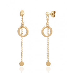 Boucles d'oreilles Mistinguette en or jaune 18 carats pour femmes