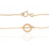 Bracelet Mistinguette en or jaune 18 carats modèle cercle - 17 cm