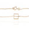 Bracelet Mistinguette en or jaune 18 carats modèle carré - 17 cm