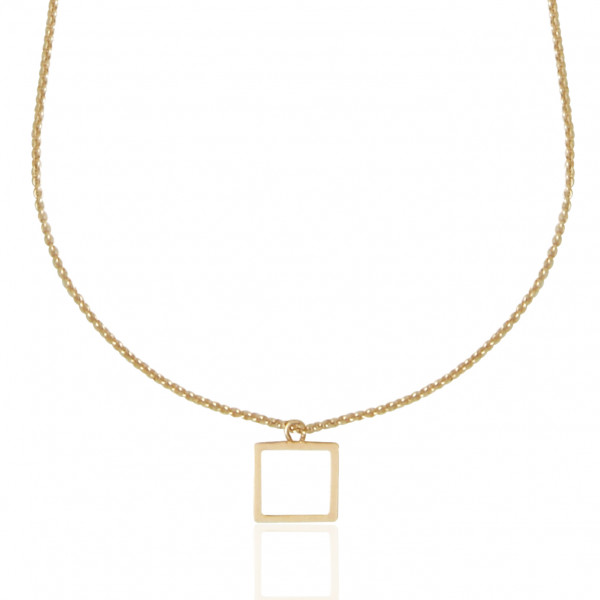 Collier Mistinguette en or jaune 18 carats modèle carré - 42 cm