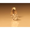 Boucle d'oreille homme or blanc et diamant 0,08 carat.