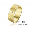 Bague alliance Angeli Di Bosca en or jaune 18 carats et diamant 0,010 carat