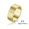 alliance Angeli Di Bosca en or jaune 18 carats martelé et diamant 0,010 carat