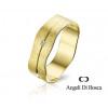 Bague alliance Angeli Di Bosca en or jaune 18 carats feuilleté et diamant 0,010 carat