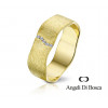Bague alliance Angeli Di Bosca en or jaune 18 carats feuilleté 6,5 mm et diamants 0,035 carats