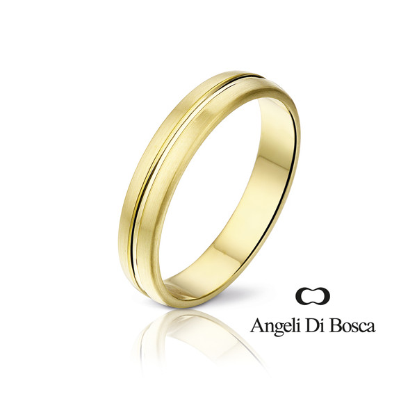 Bague alliance Angeli Di Bosca en or jaune 18 carats 4 mm