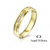 Bague alliance Angeli Di Bosca en or 18 carats et diamants - 4 mm