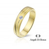 Bague alliance Angeli Di Bosca en or 18 carats et diamant - 4,5 mm