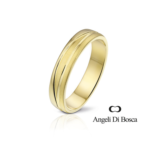 Bague alliance Angeli Di Bosca en or 18 carats - 4,5 mm