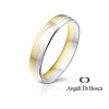 Bague alliance Angeli Di Bosca deux ors 18 carats finition polie - 4,5 mm