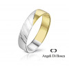 Bague alliance Angeli Di Bosca deux ors 18 carats et diamant - 5 mm
