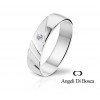 Bague alliance Angeli Di Bosca en or  18 carats et diamant 0,04 carat de diamètre 5 mm