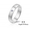 Bague alliance Angeli Di Bosca en or  18 carats et diamant 0,06 carat de diamètre 4,5 mm