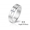 Bague alliance Angeli Di Bosca en or  18 carats et diamant 0,06 carat de diamètre 5 mm