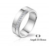 Bague alliance Angeli Di Bosca en or  18 carats et diamant 0,13 carat de diamètre 6 mm