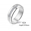 Bague alliance Angeli Di Bosca en or  18 carats et diamant 0,10 carat de diamètre 6 mm