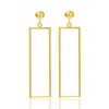 Boucles d'oreilles
en or jaune 18 carats rectangulaires pour femme