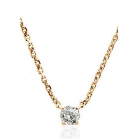 Chaine de cou en or jaune 18 carats et pendentif or blanc et diamant à partir de 0,10 carat